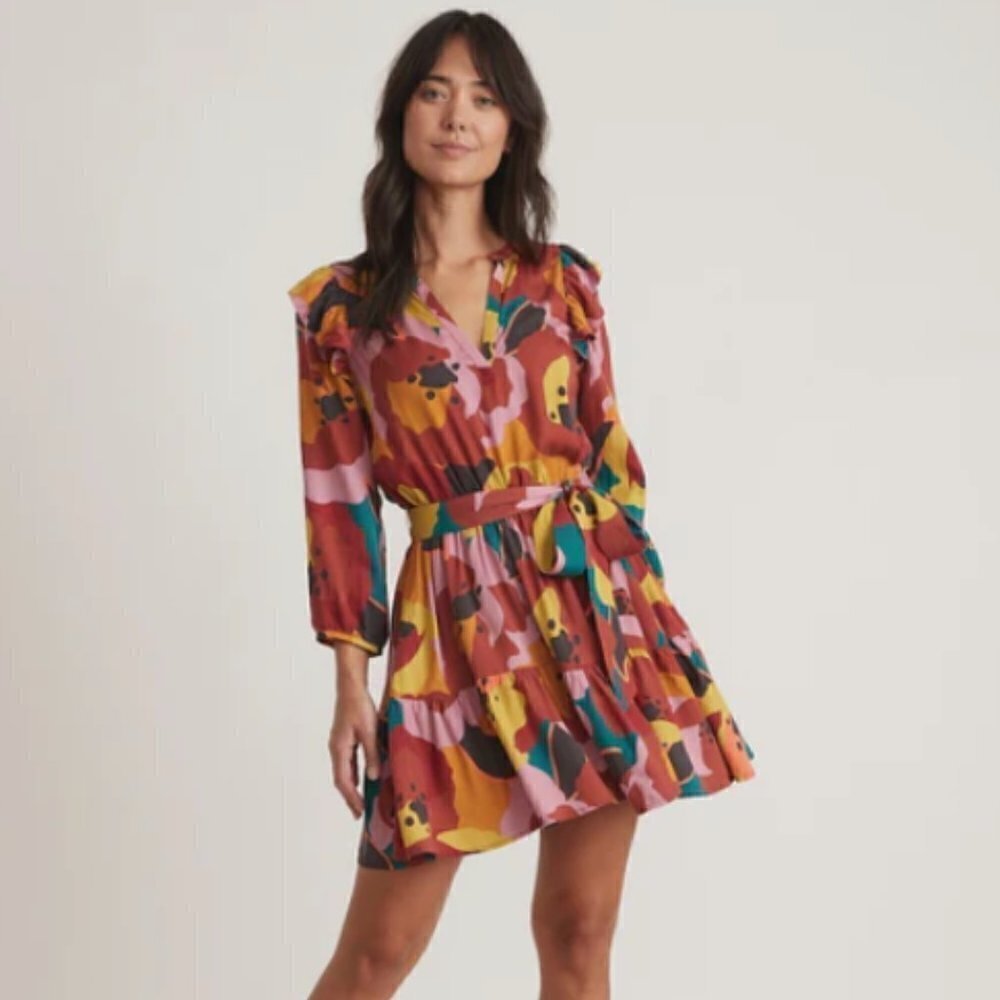 Marine Layer Elise Mini Dress in Exploded Floral
